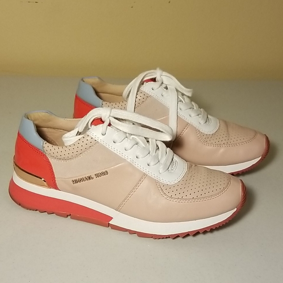 rose gold michael kors trainers